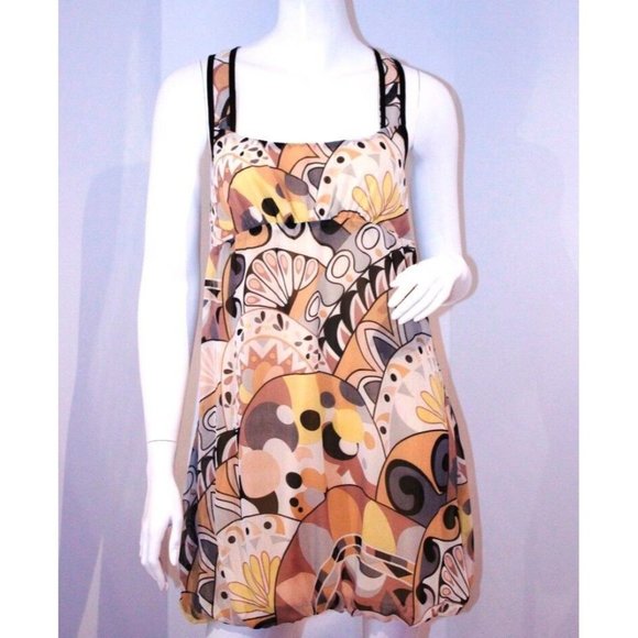 BCBG MAX AZRIA Plates RACER BACK Bubble DRESS ( M ) - Picture 1 of 2